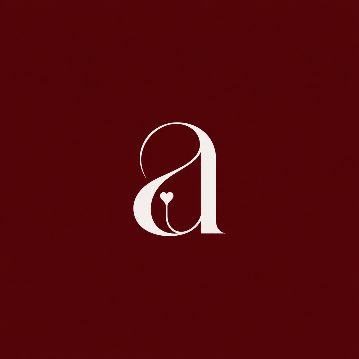 Amor Pilates monogram — stylized letter a with a heart.